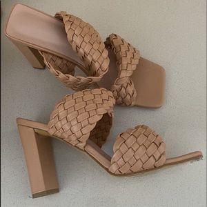Woven Slip On Heels